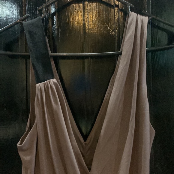 EXPRESS Dress Brown Shimmer Fitted A-line Mini Dress - Picture 2 of 5